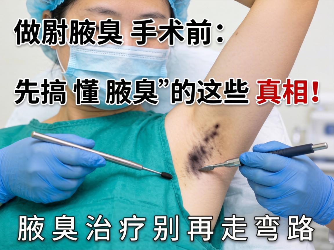 做腋臭手术前，先搞懂腋臭的这些真相！腋臭治疗别再走弯路