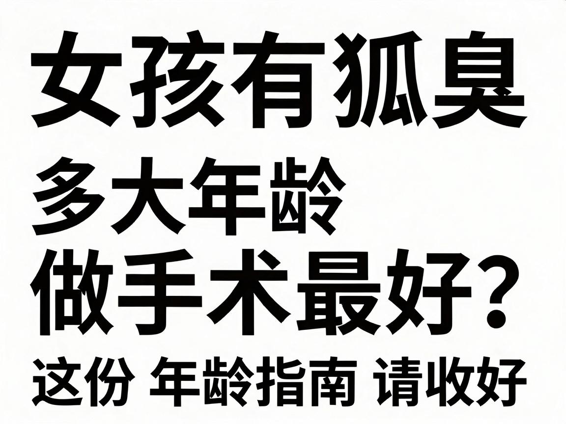 女孩有狐臭,多大年龄做手术最好?这份年龄指南请收好 女孩有狐臭,多大年龄做手术最好?这份年龄指南请收好