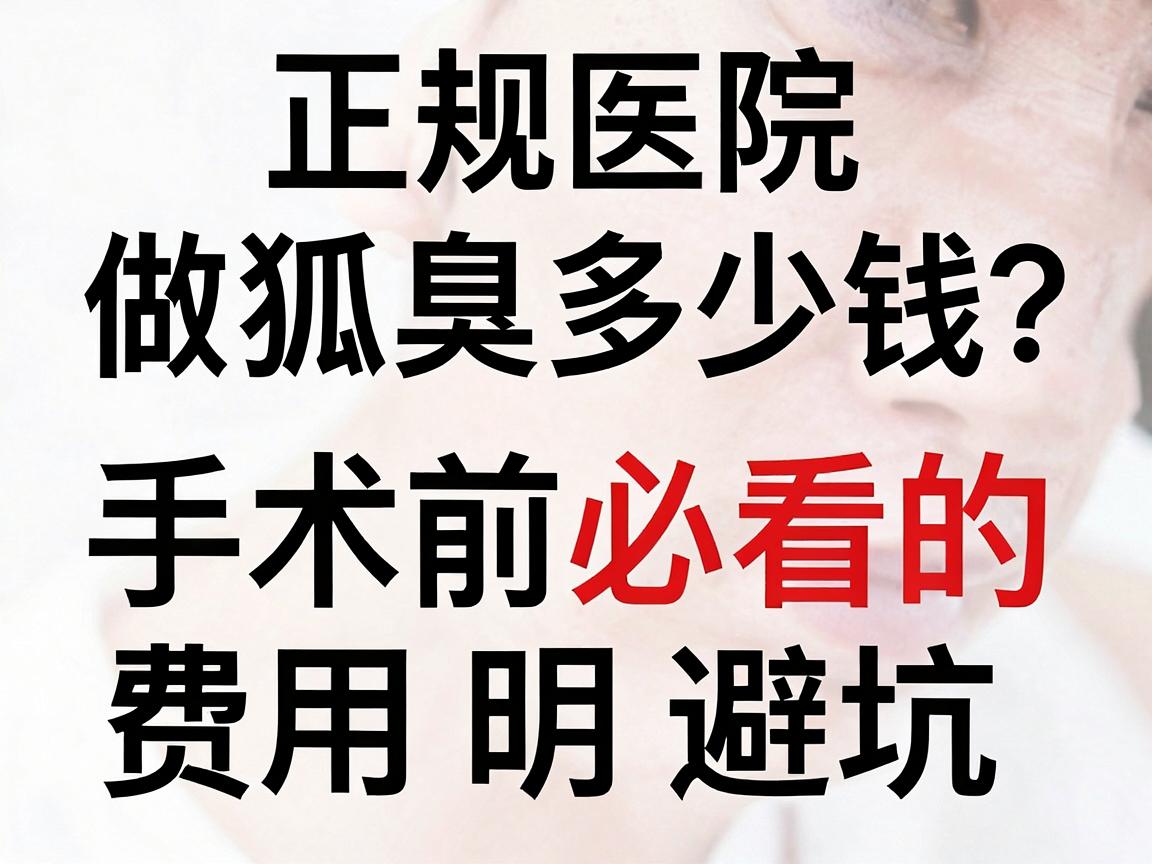 正规医院做狐臭多少钱？做狐臭手术前必看的费用明细与避坑指南
