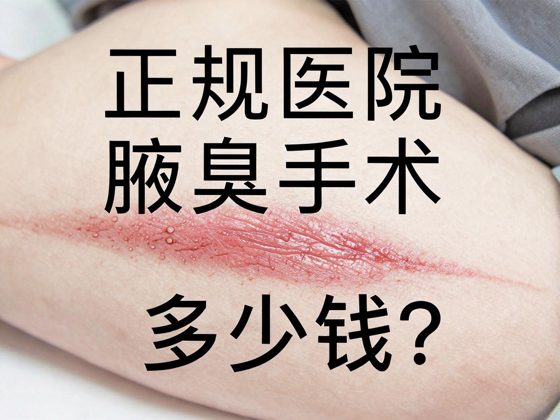 正规医院腋臭手术多少钱？一文讲清腋臭手术费用与正规医院选择要点