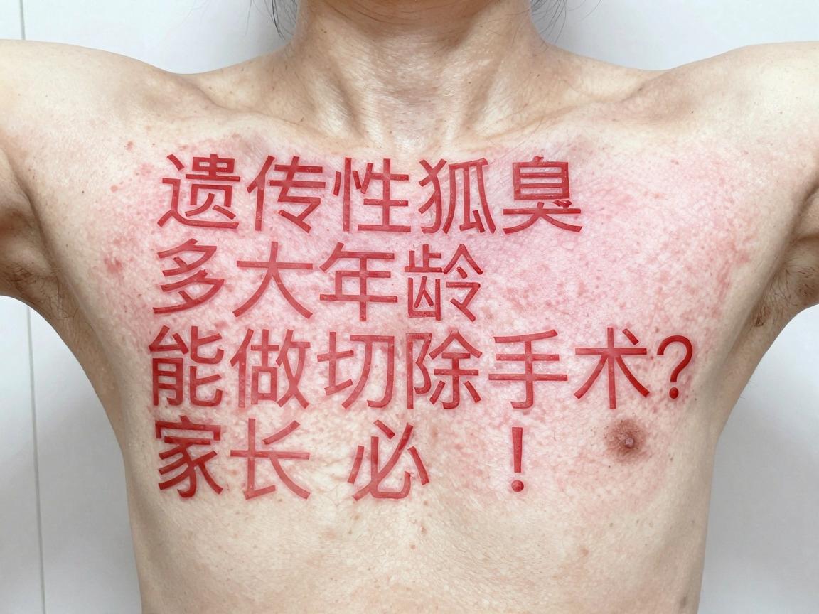 遗传性狐臭多大年龄能做切除手术？遗传性狐臭手术年龄，家长必看！