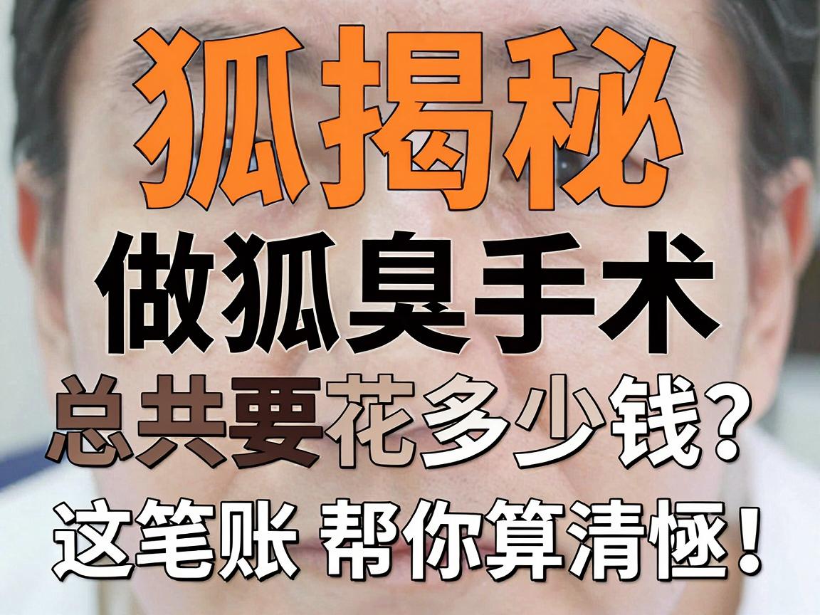 狐臭手术价格大揭秘，做狐臭手术总共要花多少钱？这笔账帮你算清楚！