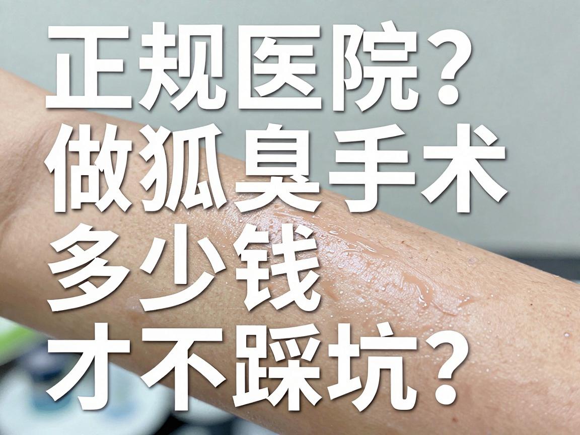 正规医院做狐臭多少钱？做狐臭手术多少钱才不踩坑？一文说透