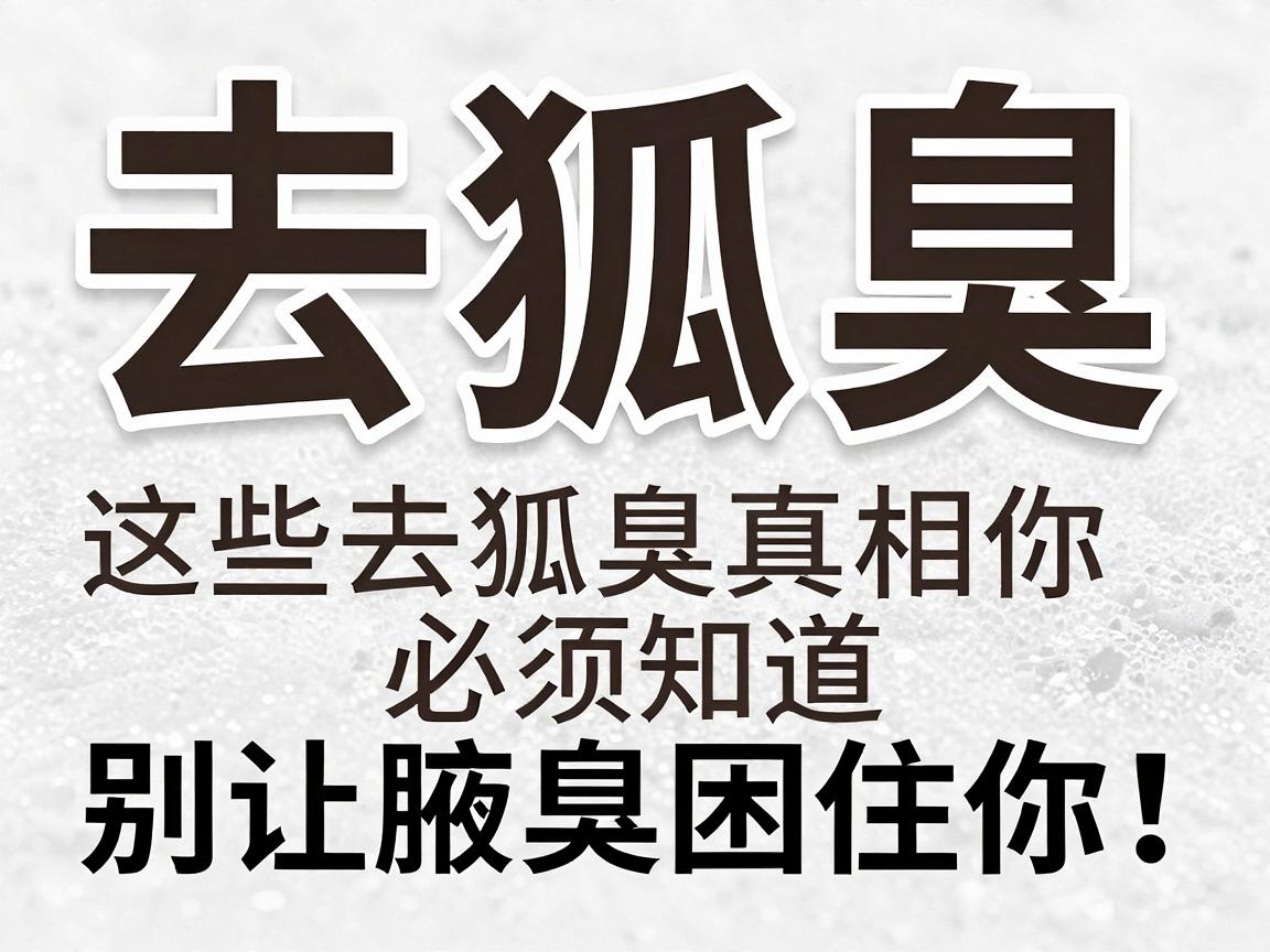 去狐臭，别让腋臭困住你！这些去狐臭真相你必须知道