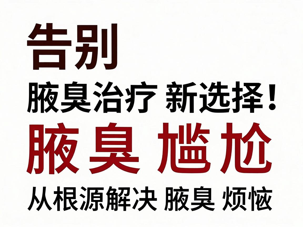 告别腋臭尴尬，腋臭治疗新选择，从根源解决腋臭烦恼