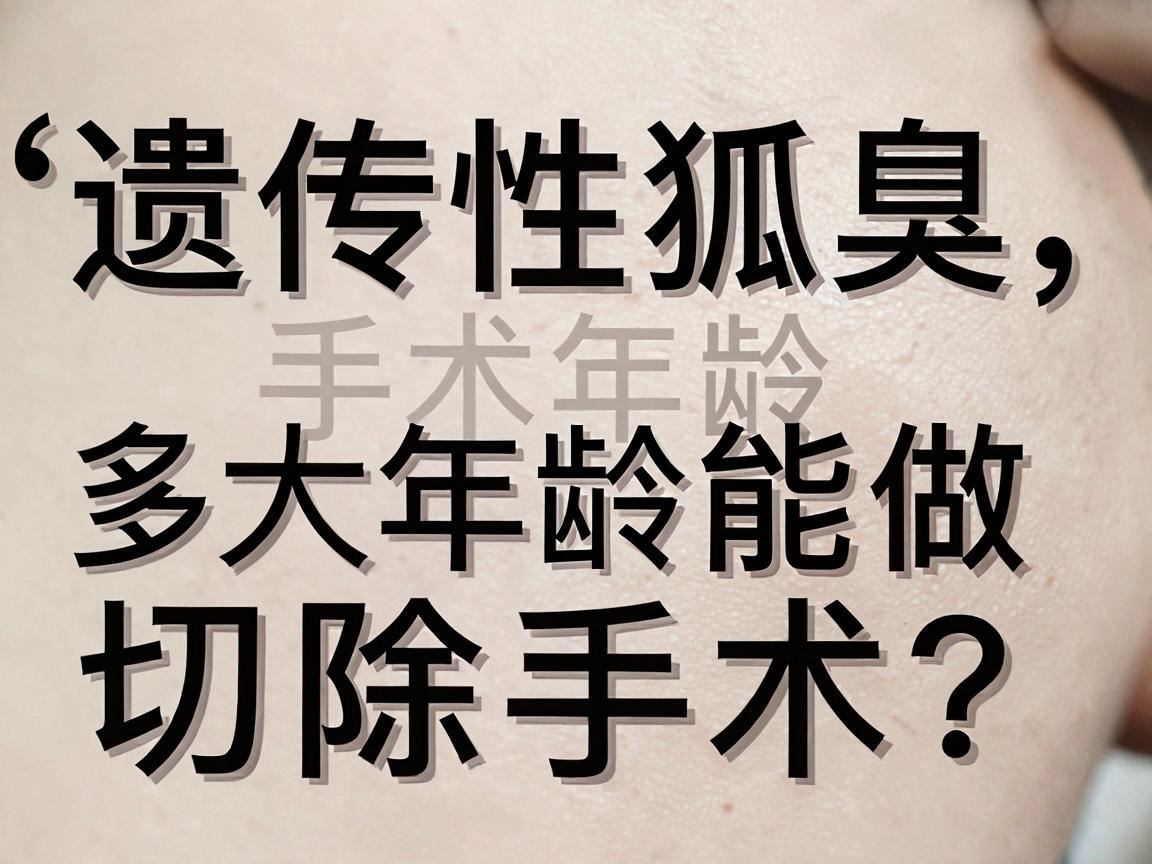 遗传性狐臭手术年龄，多大年龄能做切除手术？遗传性狐臭手术时机一文讲清