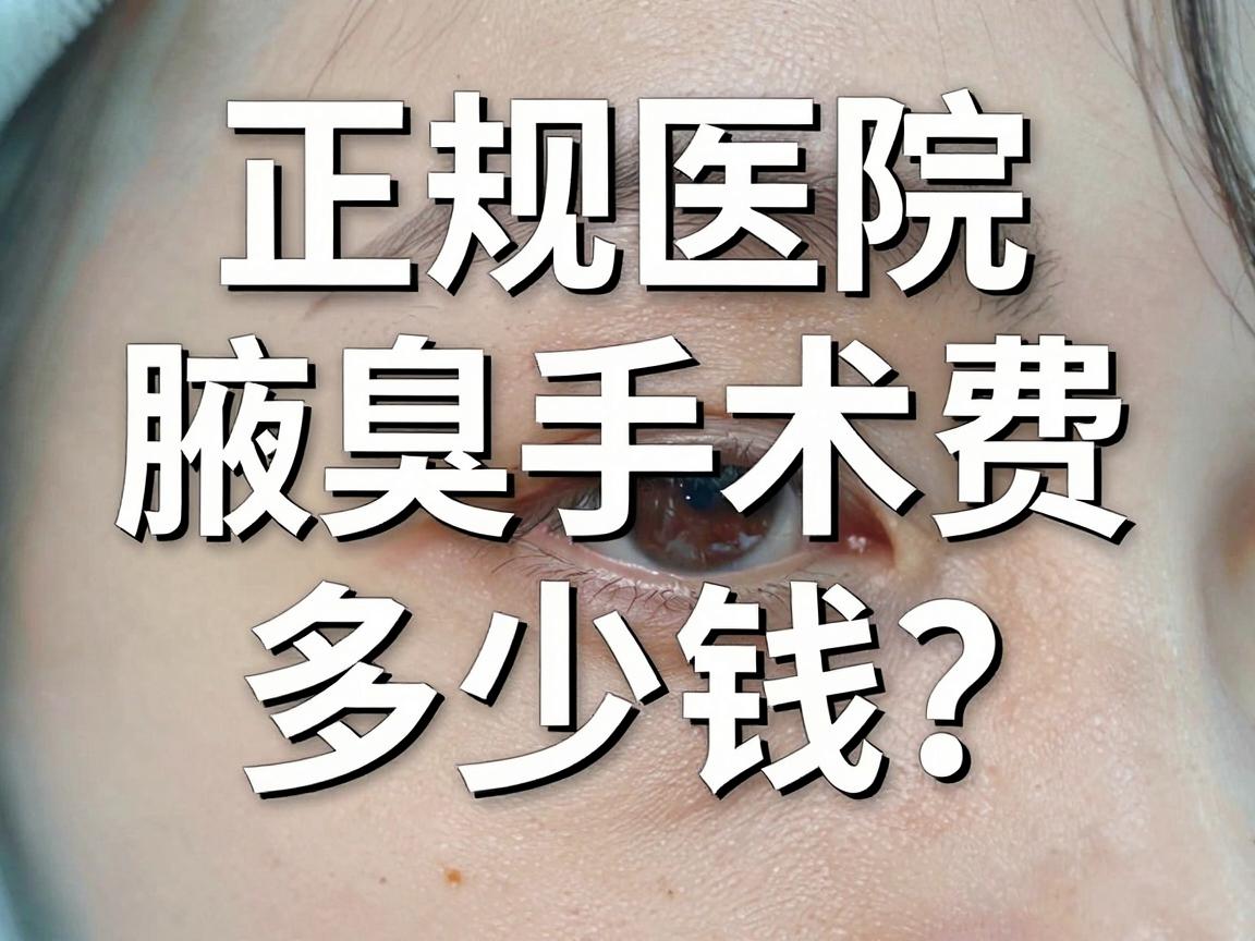 正规医院腋臭手术费多少钱？一文说清腋臭手术费的真实构成与避坑指南
