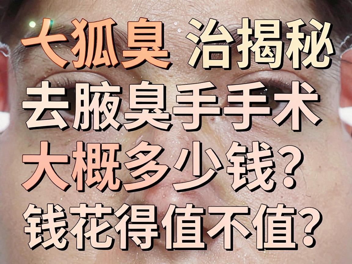 狐臭治疗费用大揭秘，去腋臭手术大概多少钱？这笔钱花得值不值？