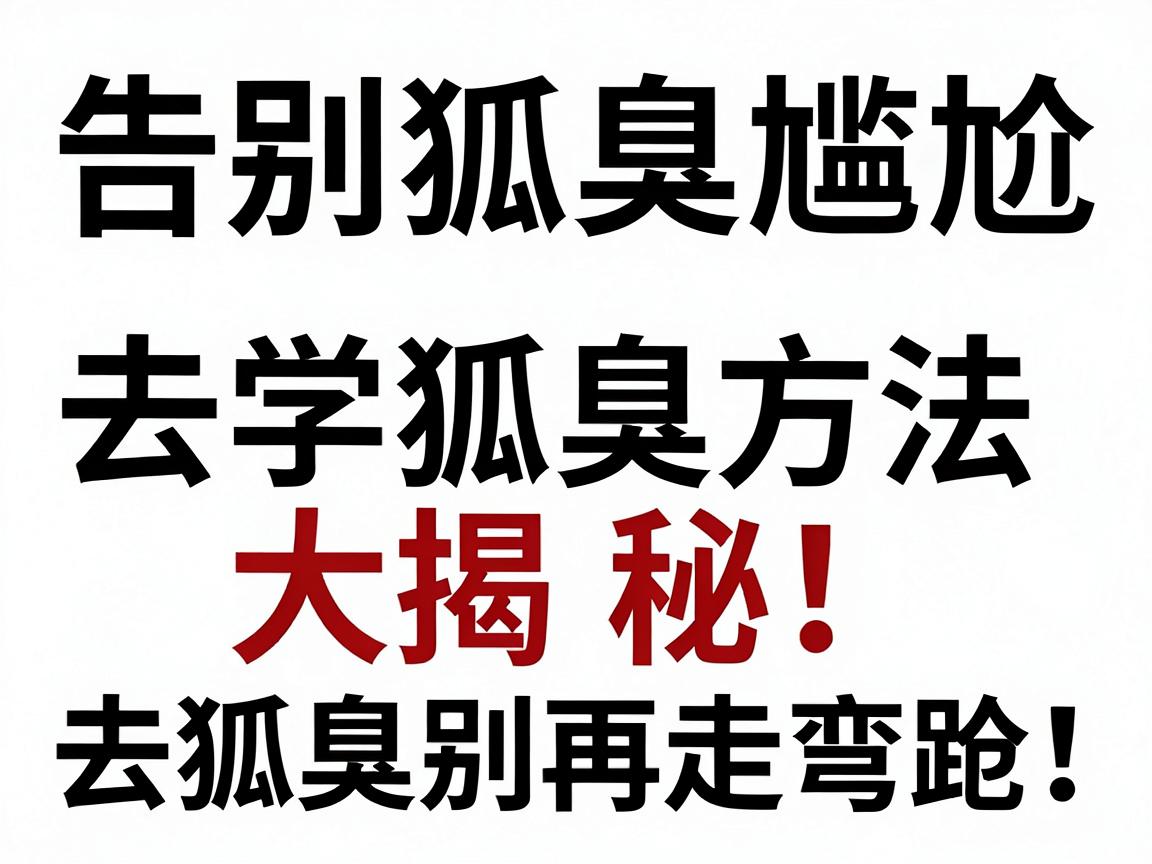 告别狐臭尴尬，科学去狐臭方法大揭秘！去狐臭别再走弯路