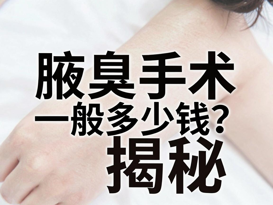 腋臭手术价格大揭秘，腋臭手术一般多少钱？一文讲清腋臭手术费用构成
