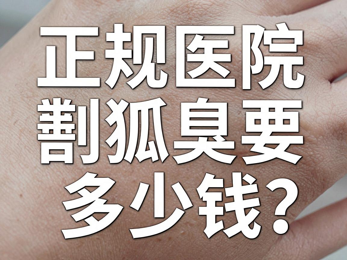 正规医院割狐臭要多少钱？一文讲清狐臭手术费用与选择标准