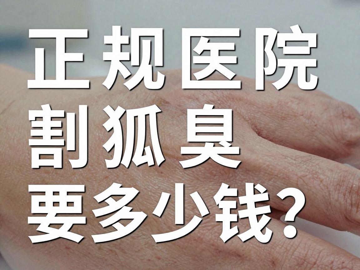 正规医院割狐臭要多少钱？一文讲清狐臭手术费用与选择标准