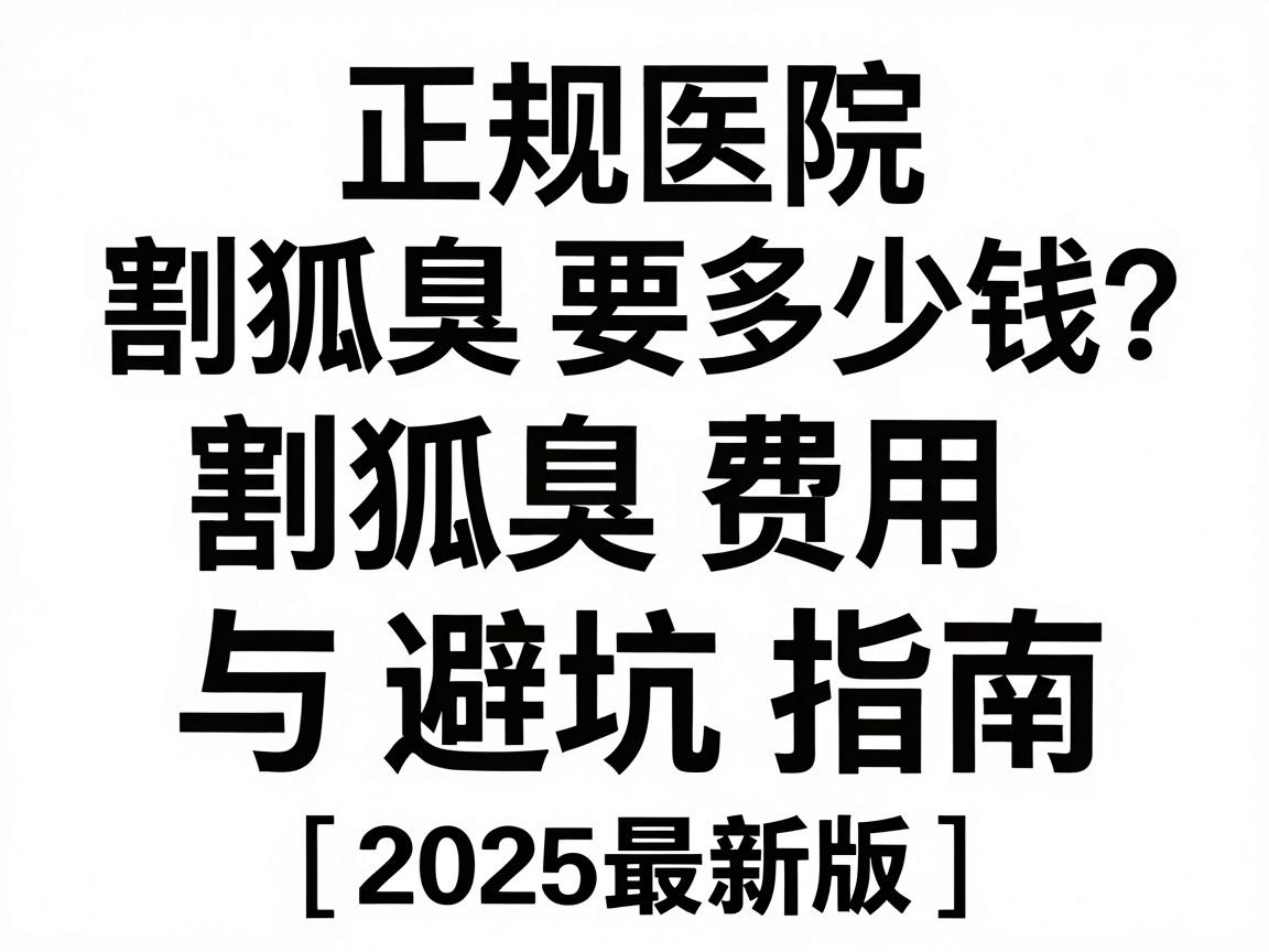 正规医院割狐臭要多少钱？割狐臭费用明细与避坑指南（2025最新版）
