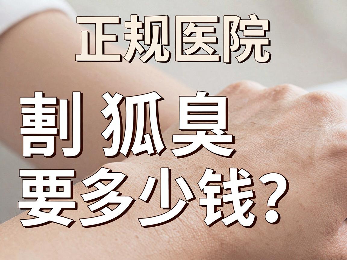 正规医院割狐臭要多少钱？割狐臭价格揭秘，别被低价坑了