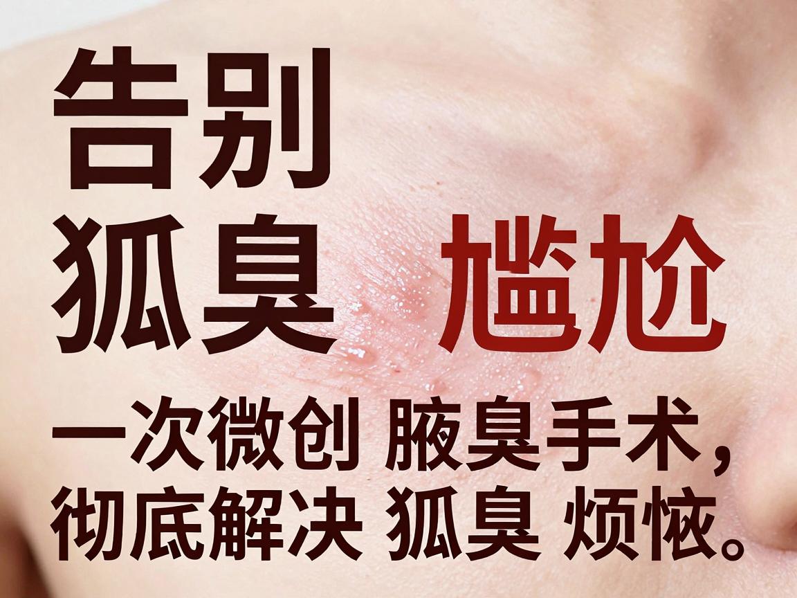 告别狐臭尴尬，一次微创腋臭手术，彻底解决狐臭烦恼