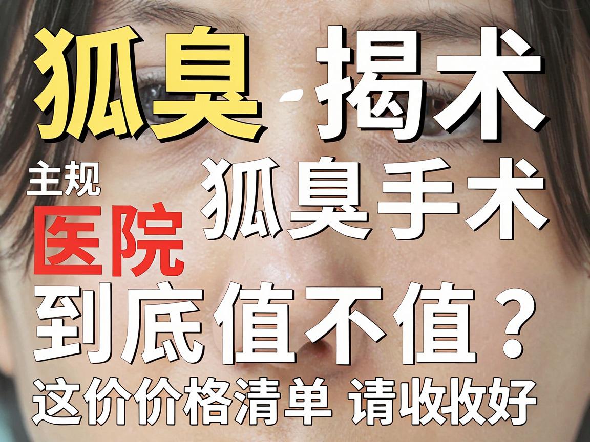 狐臭手术价格大揭秘，正规医院狐臭手术到底值不值？这份价格清单请收好