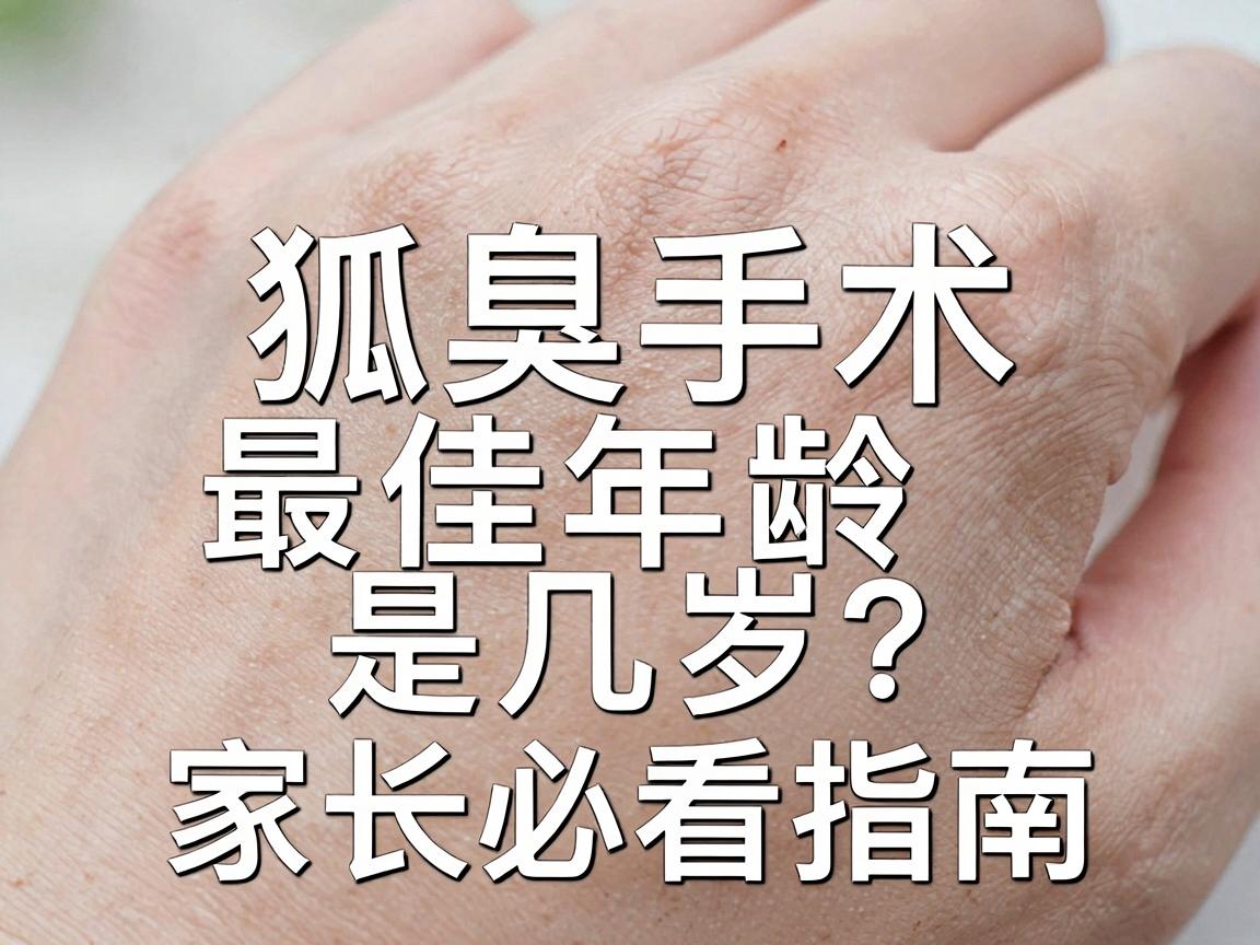 儿童狐臭手术最佳年龄，狐臭手术最佳年龄是几岁？家长必看指南