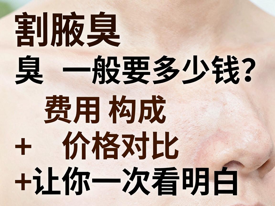 割腋臭一般要多少钱？费用构成+价格对比，让你一次看明白