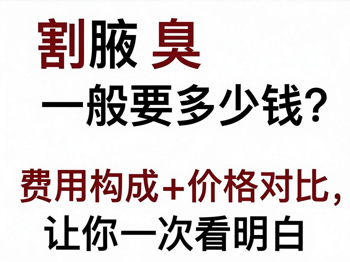 割腋臭一般要多少钱？费用构成+价格对比，让你一次看明白