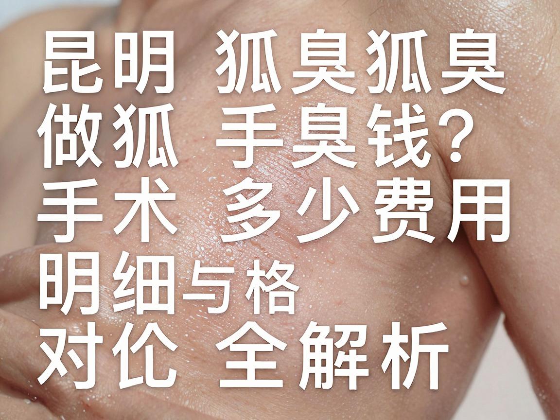 狐臭手术多少钱？昆明做狐臭手术费用明细与价格对比全解析