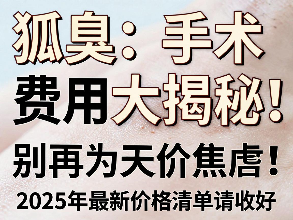狐臭手术费用大揭秘，别再为天价焦虑，这份2025年最新价格清单请收好