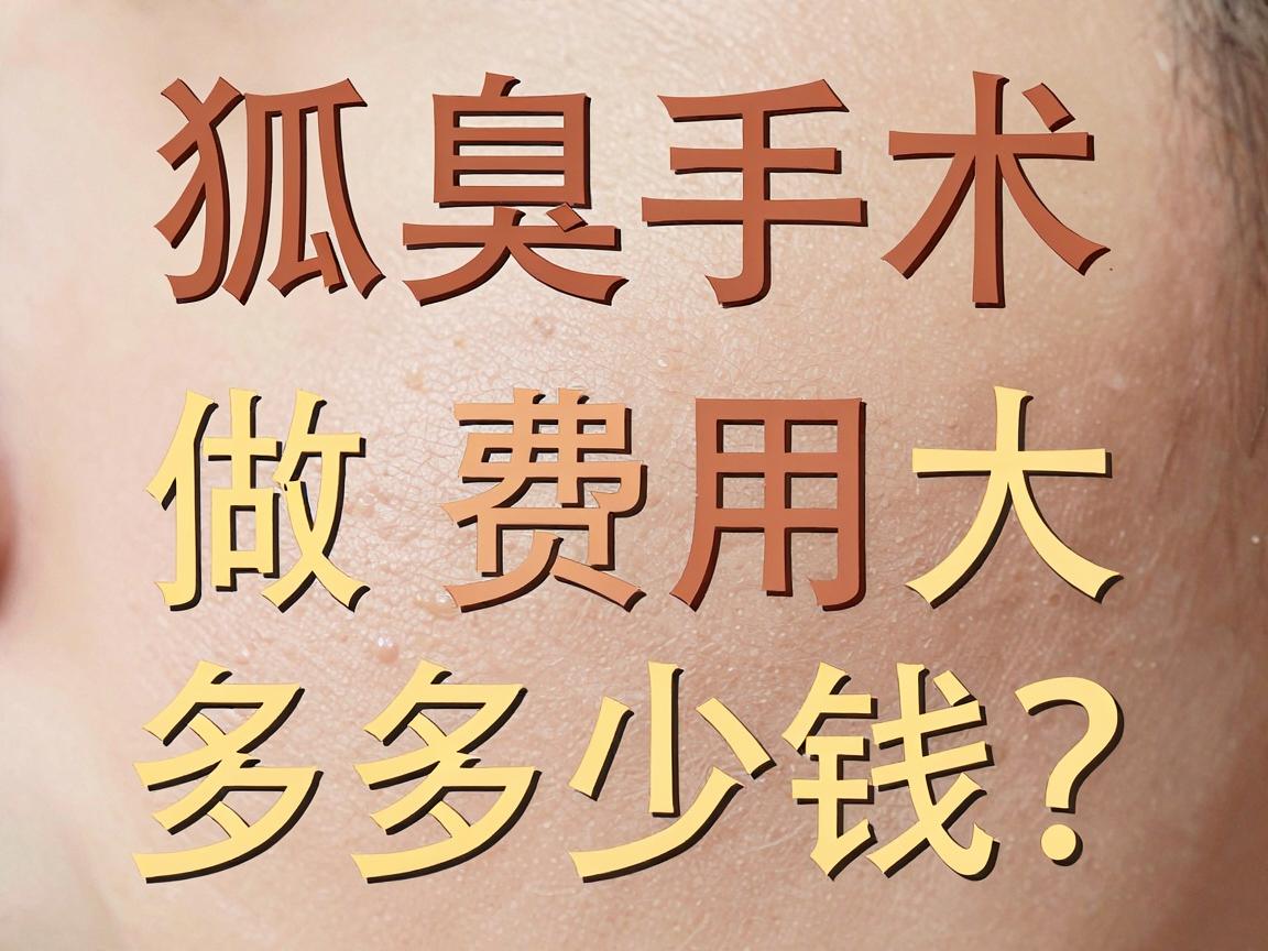 狐臭做手术大概多少钱？一文说清狐臭手术费用与价格差异