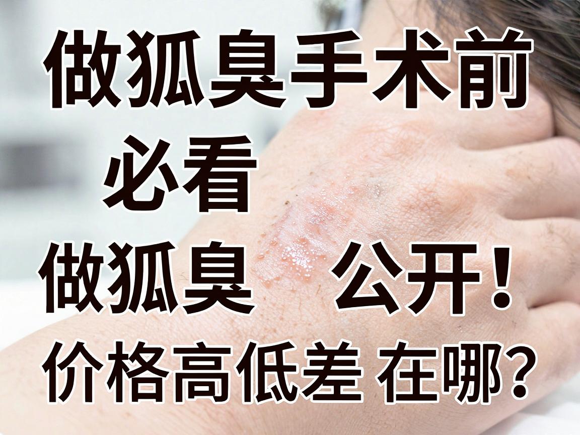做狐臭手术价格大公开！价格高低差在哪？做狐臭手术前必看的价格指南