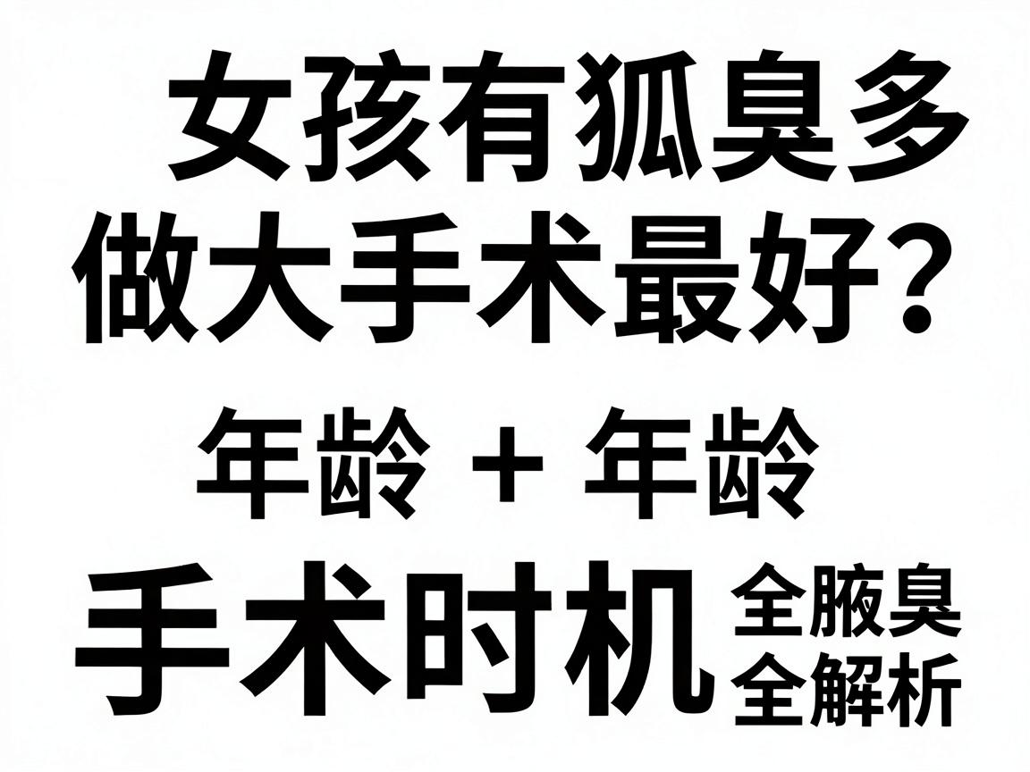 女孩有狐臭多大年龄做手术最好？年龄+手术时机全解析