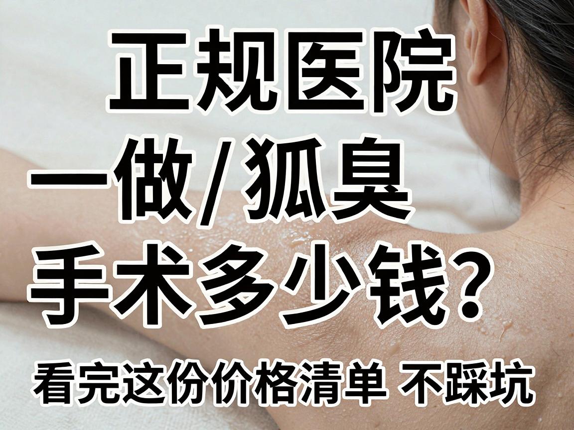 正规医院做狐臭多少钱？做狐臭手术多少钱？看完这份价格清单不踩坑