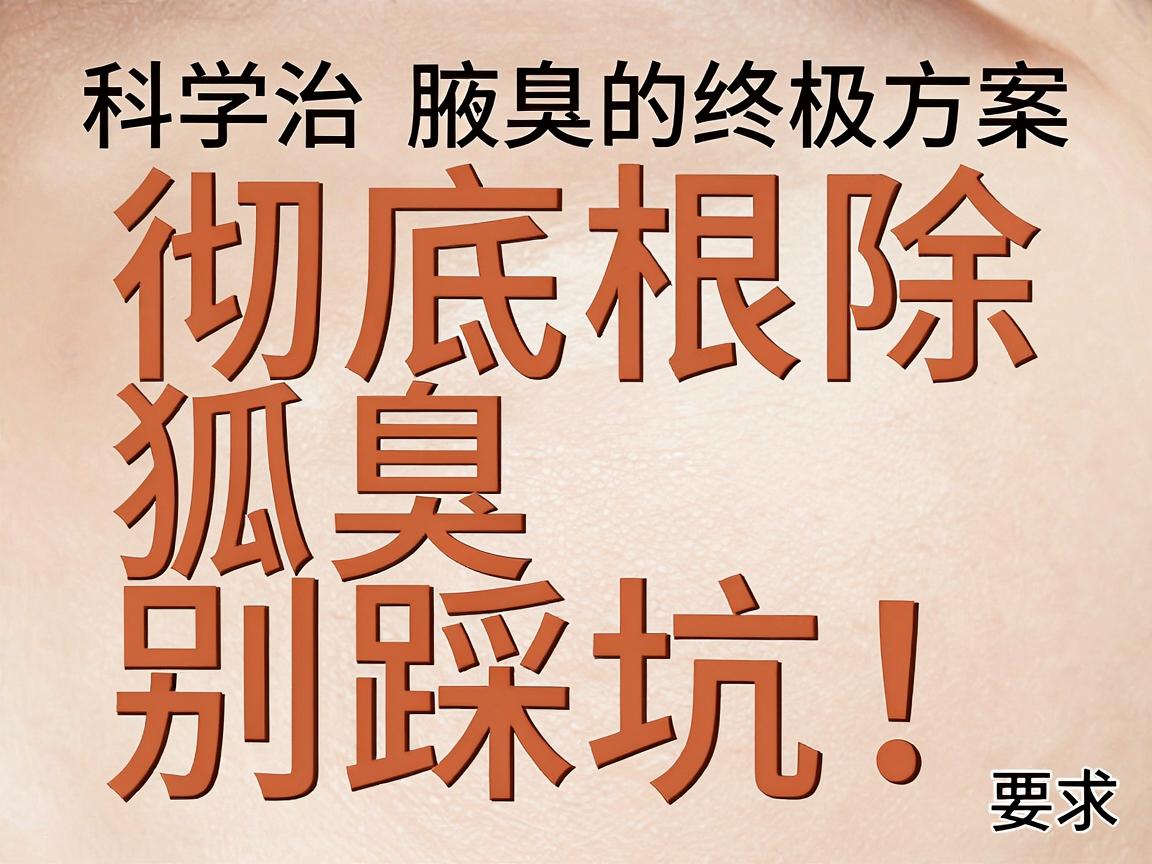 彻底根除狐臭，别踩坑！科学治腋臭的终极方案