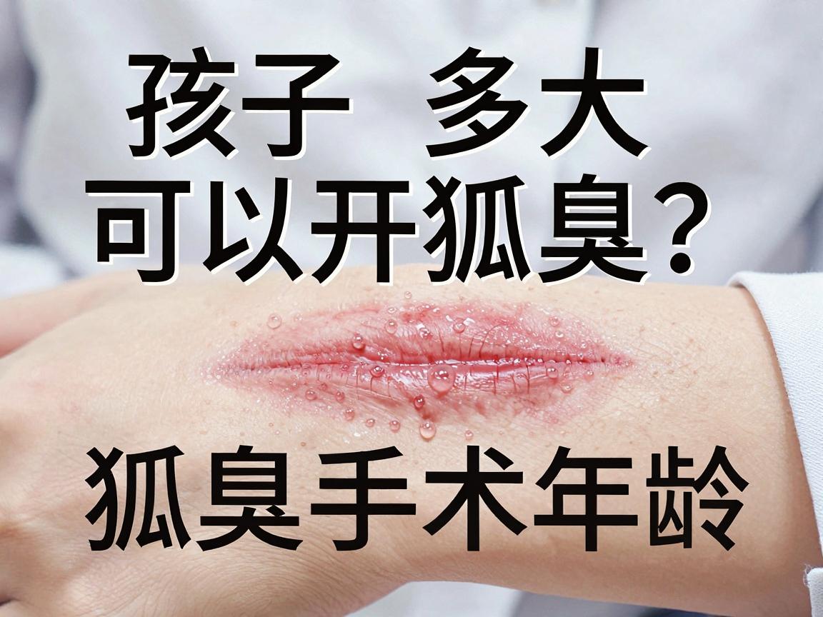 孩子多大可以开狐臭？狐臭手术年龄，家长必看的关键节点