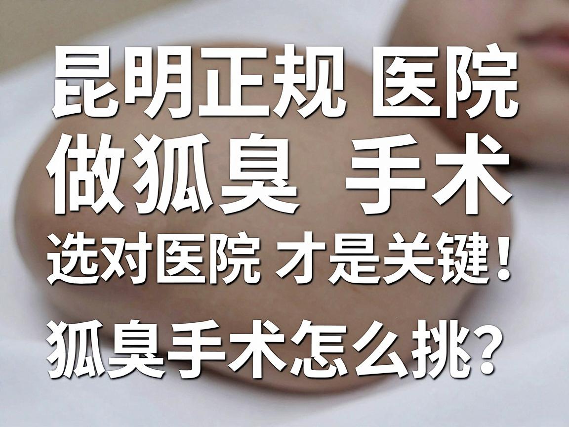 昆明正规医院做狐臭手术，选对医院才是关键！狐臭手术医院怎么挑？