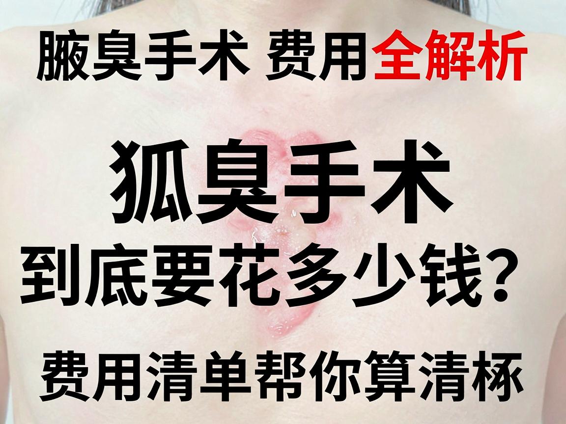 腋臭手术费用全解析，狐臭手术到底要花多少钱？这份费用清单帮你算清楚