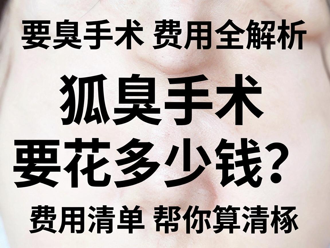 腋臭手术费用全解析，狐臭手术到底要花多少钱？这份费用清单帮你算清楚